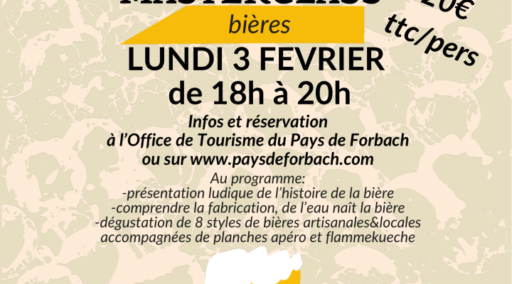 Abend Masterclass Biéres bei V AND B Forbach