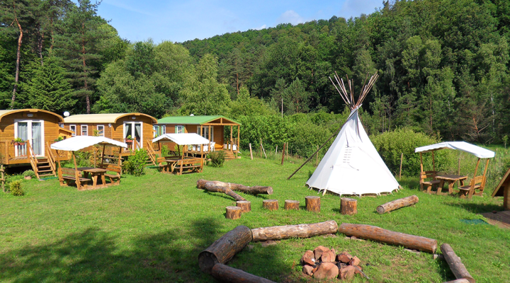 Tipi des Campingplatzes von Muhlenbach