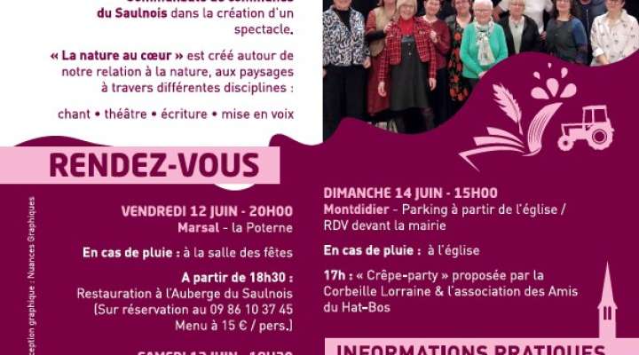 Diffusion du spectacle amateur 'La nature au coeur'
