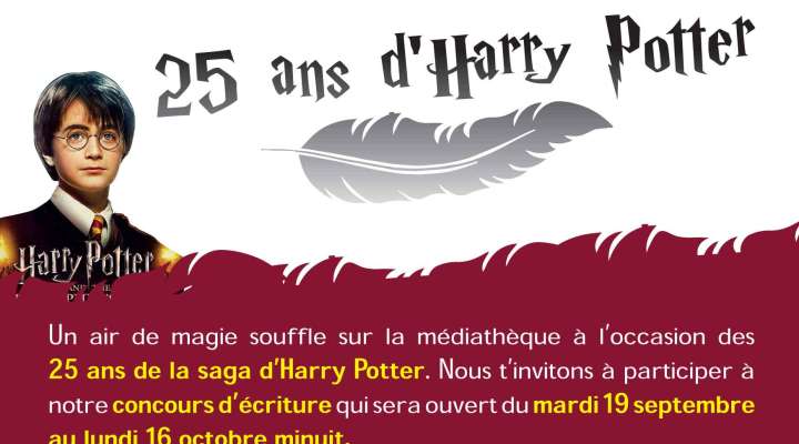 FESTIVAL BÊTES ET SORCIÈRES - CONCOURS D'ÉCRITURE "LES 25 ANS D'HARRY POTTER"