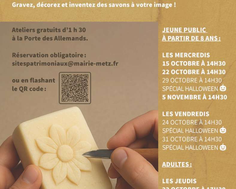 DR - source Ville de Metz  Atelier - Sculptons le savon !