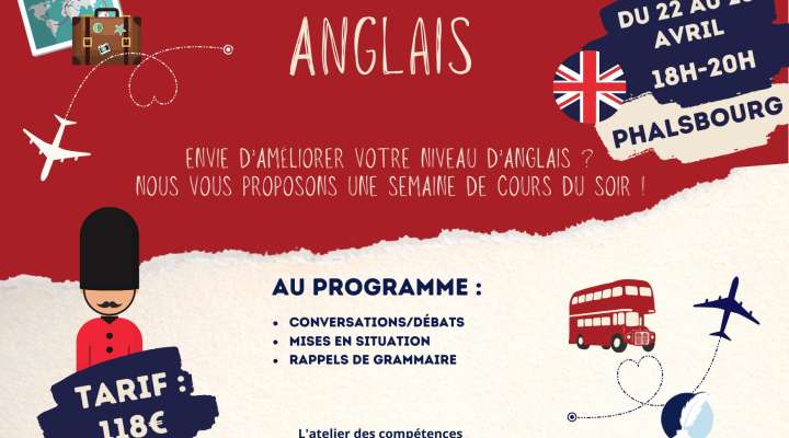 STAGE INTENSIF D'ANGLAIS (ADULTES)