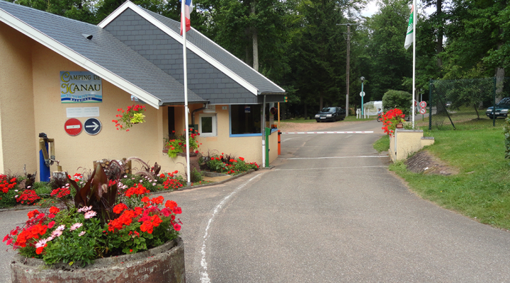 Motorhome service area at the Hanau campsite