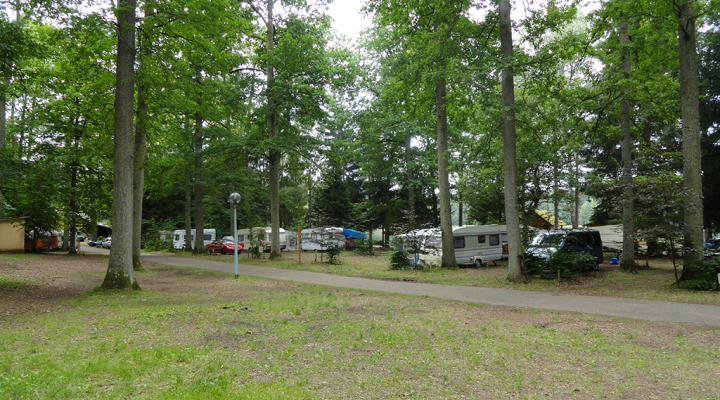 Motorhome service area at the Hanau campsite