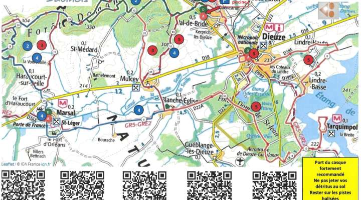 Circuits VTT en forêt de Bride