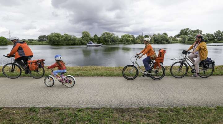 La voie bleue cycle route - Thionville - Metz