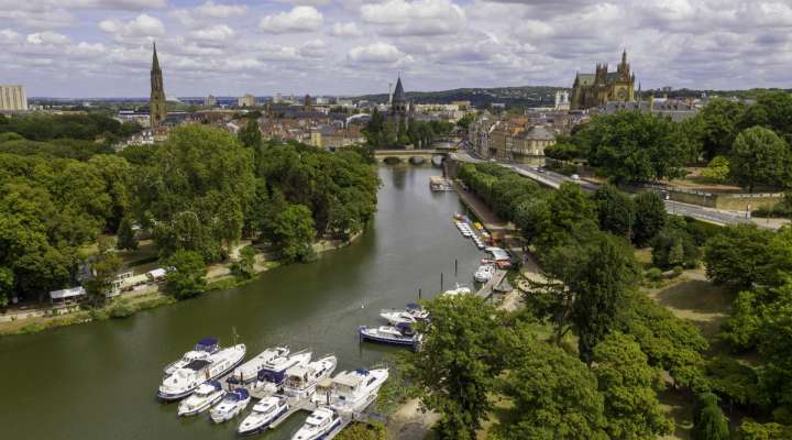 La voie bleue cycle route - Metz - Pont-à-Mousson