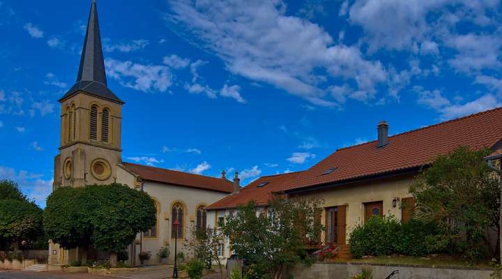 Walking route from Sanry-les-Vigy to La Grande Commune