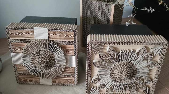 Manu'elle - decorative objects and furniture in recycled cardboard