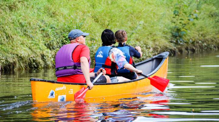 Canoeing on the Sarre River