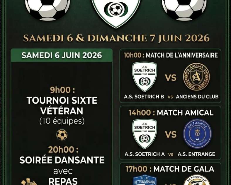 AS Soetrich 65 ans de l'AS Soetrich