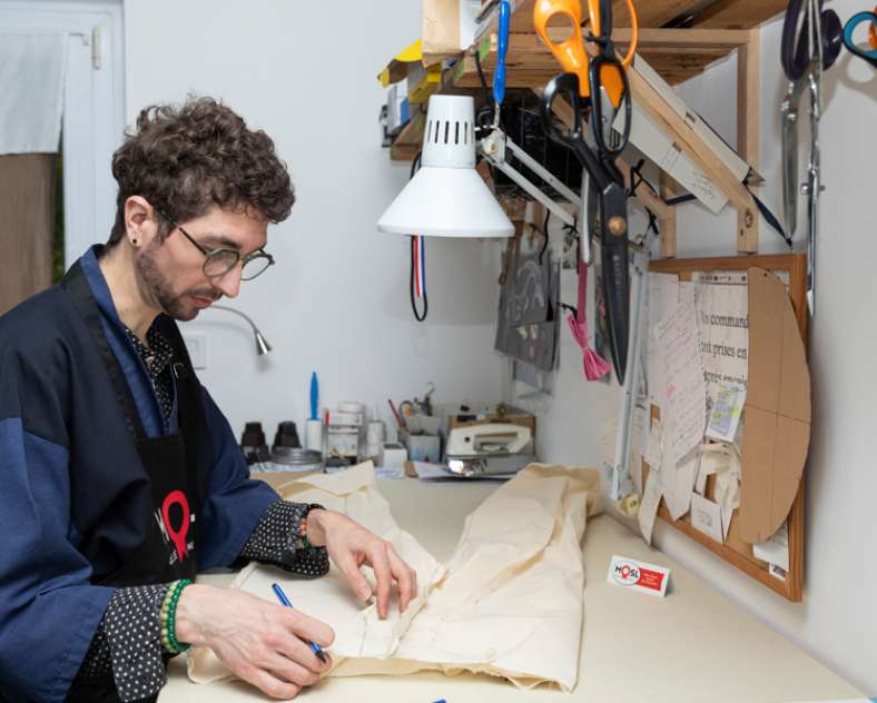 Laetitia Lhermite Isaac Ari sewing workshop