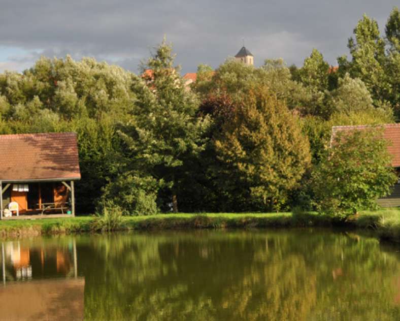 reflet dans l'étang Chalet mélèze