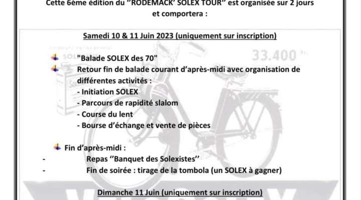 RODEMACK' SOLEX TOUR