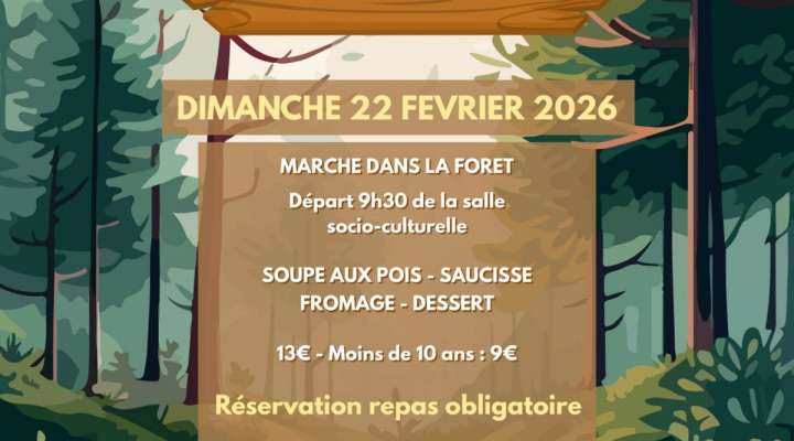 Marche et soupe aux pois