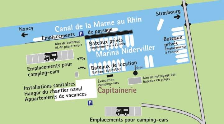Aire de stationnement pour camping-cars marina Kuhnle-Tours