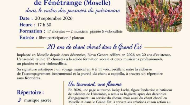 Concert de l'ensemble vocal Novo Genere