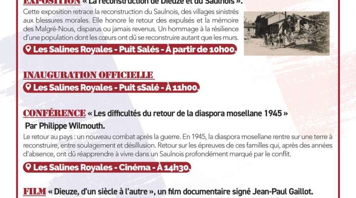 Le Saulnois se souvient, conférence - Les difficultés du retour de la diaspora mosellane 1945