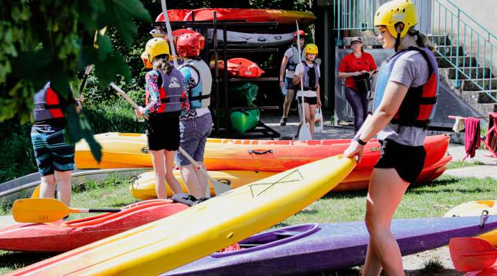 En canoë-kayak sur de la Sarre