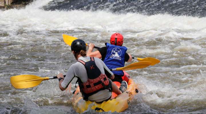 En canoë-kayak sur de la Sarre