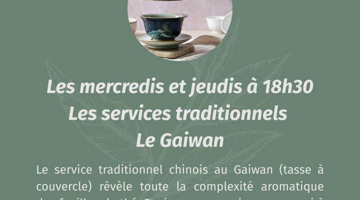 Atelier - Utilisation des services à thé traditionnels
