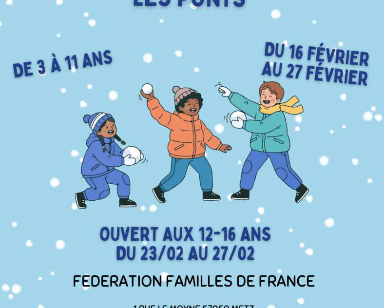 DR - source Ville de Metz Accueil de loisirs - Vacances d'hiver