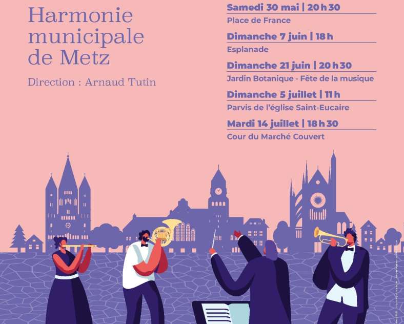 DR - source Ville de Metz Concerts sur places de l'Harmonie municipale