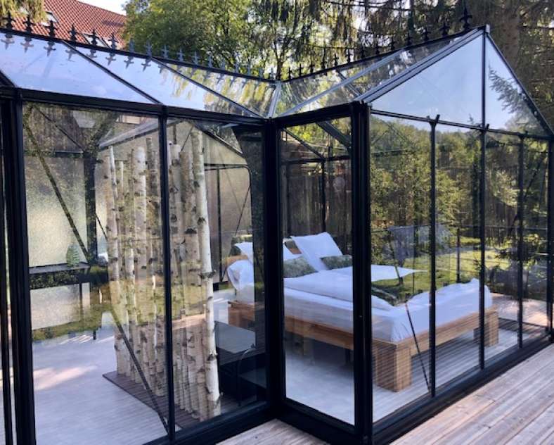 La Grange d'Hélène  Chambre de verre de la grange d'Hélène