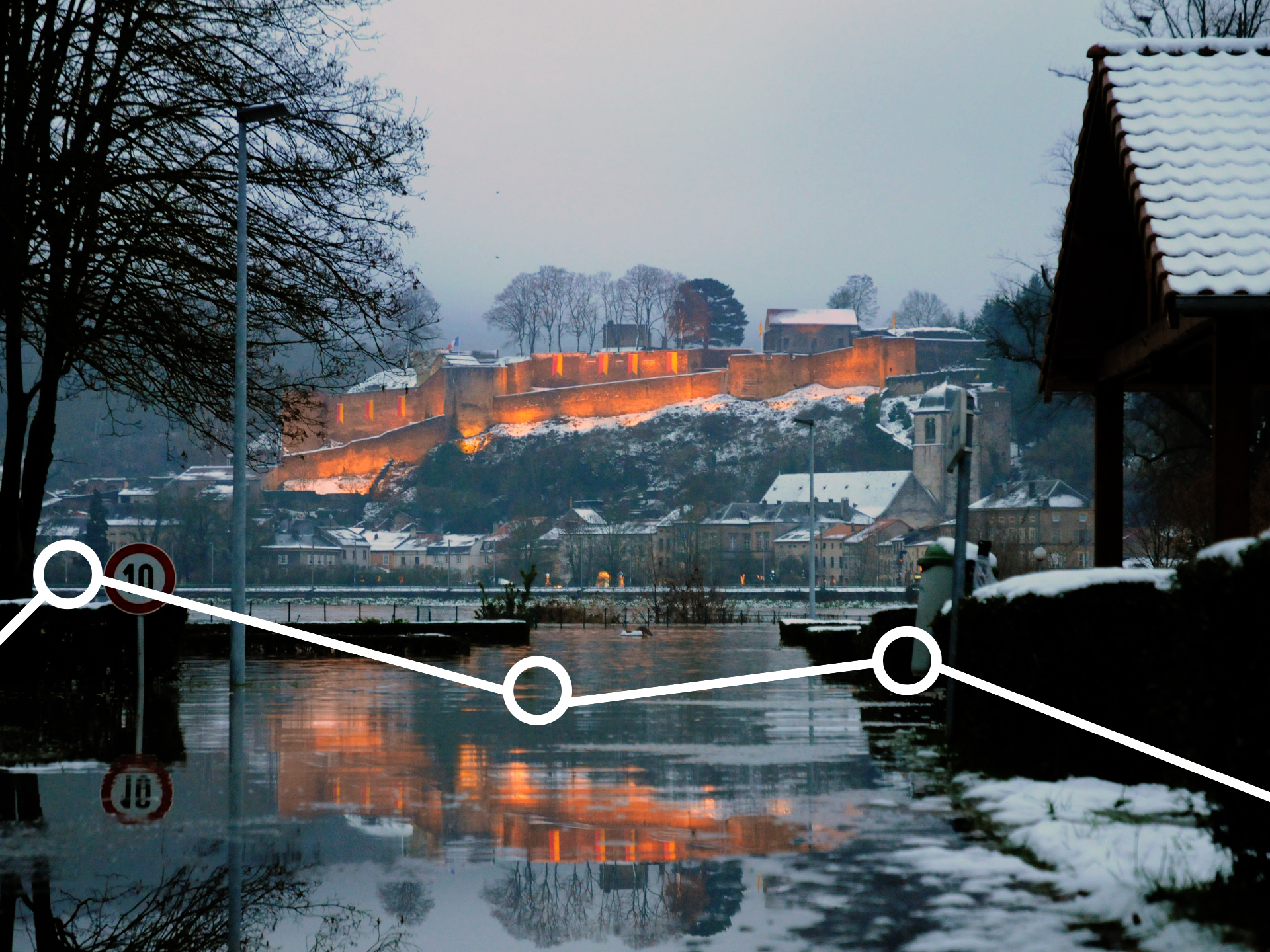 Sierck sous la neige