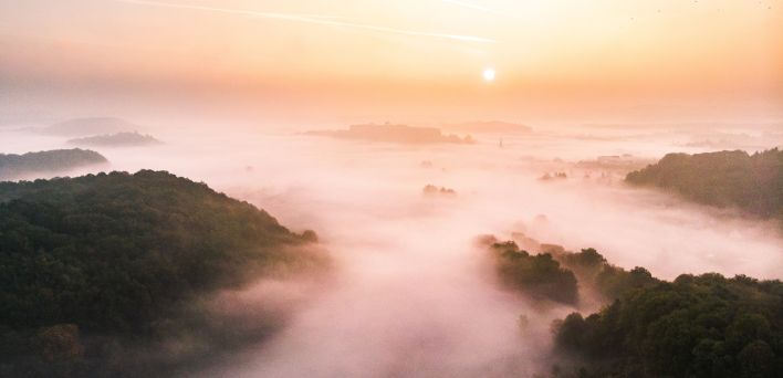 Citadelle de Bitche dans la brume