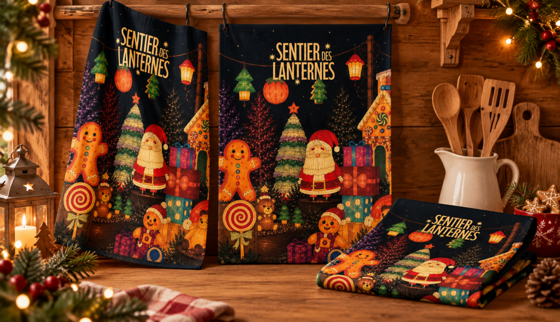Torchons de Noël Sentier des Lanternes