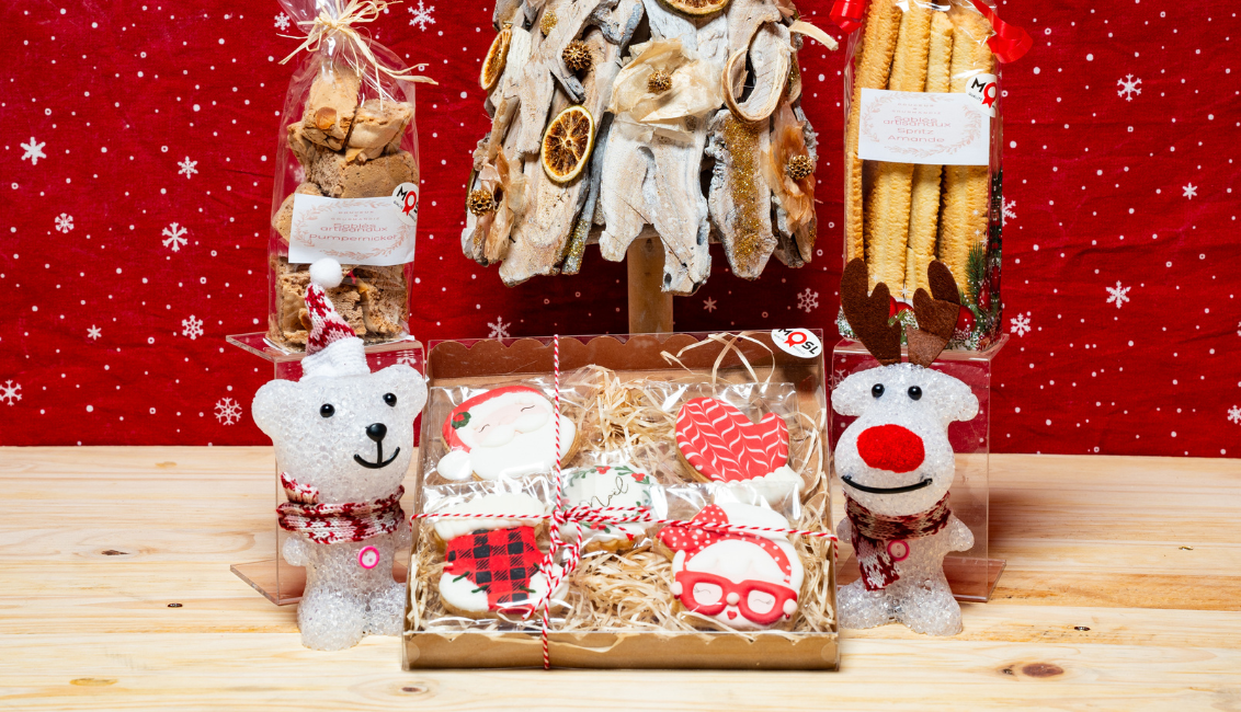 presentation des produits de noel douceur & gourmandiz