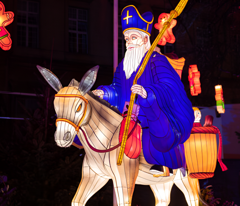 Lanterne Saint Nicolas au sentier des lanternes à Metz