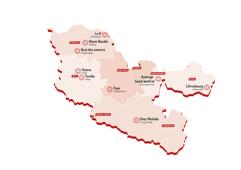 Carte des étoilés michelin