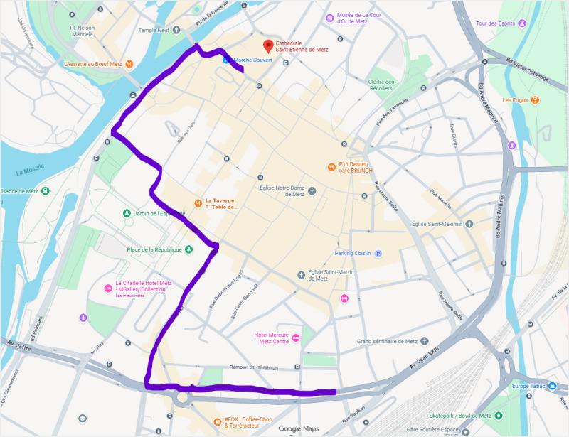 Parcours pape Léon XIV à Metz